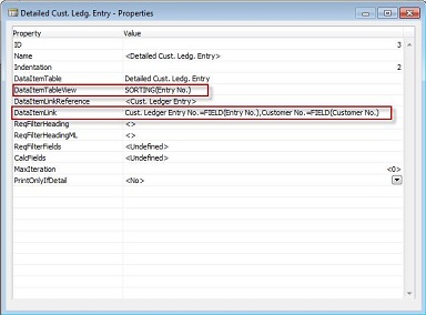 Detailed Cust. Ledger Entry Properties